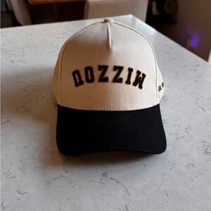 Upside down Mizzou Cream and Black Trucker Hat